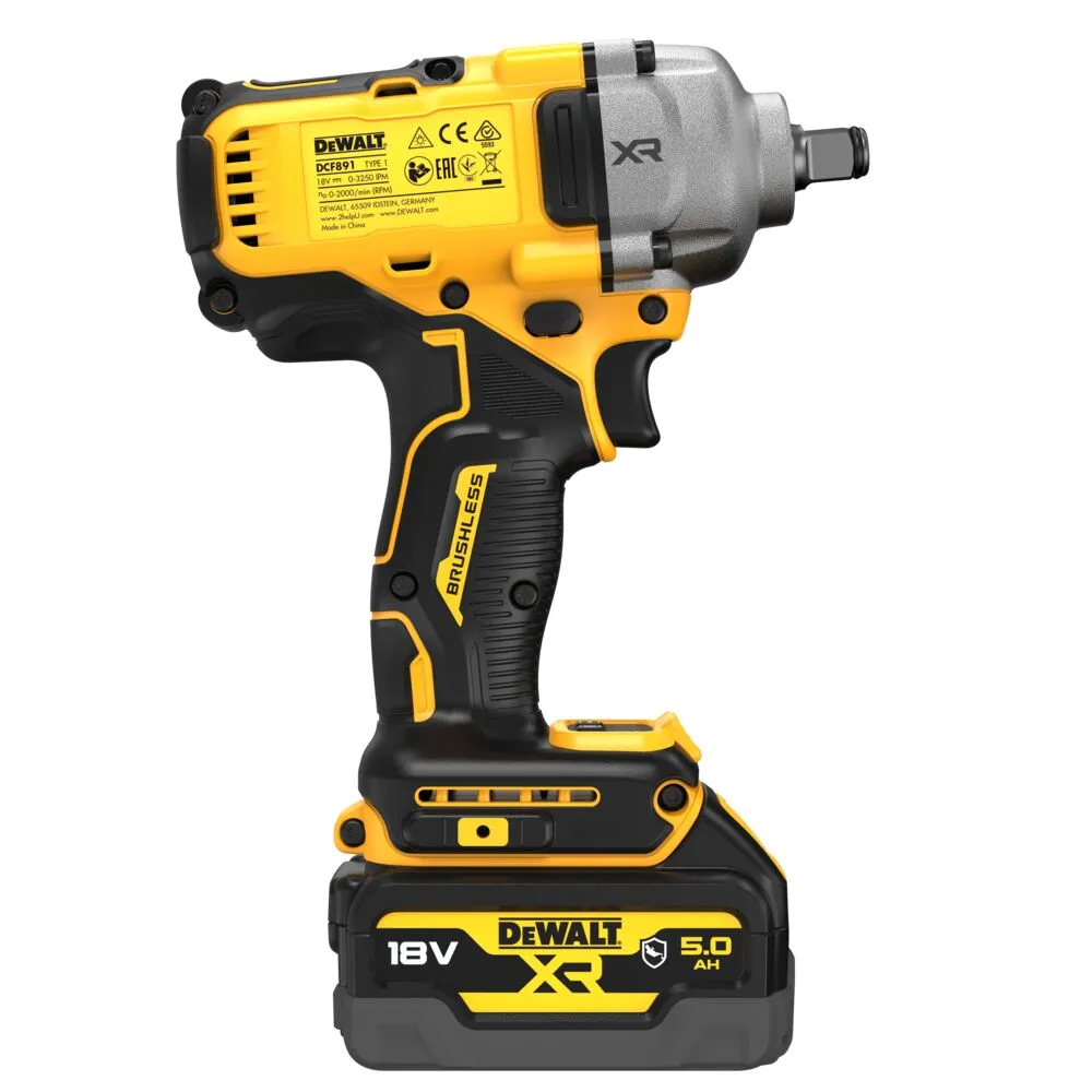 Pildil on näha DeWalt akulöökmutrikeeraja DCF891P2G koos akuga.