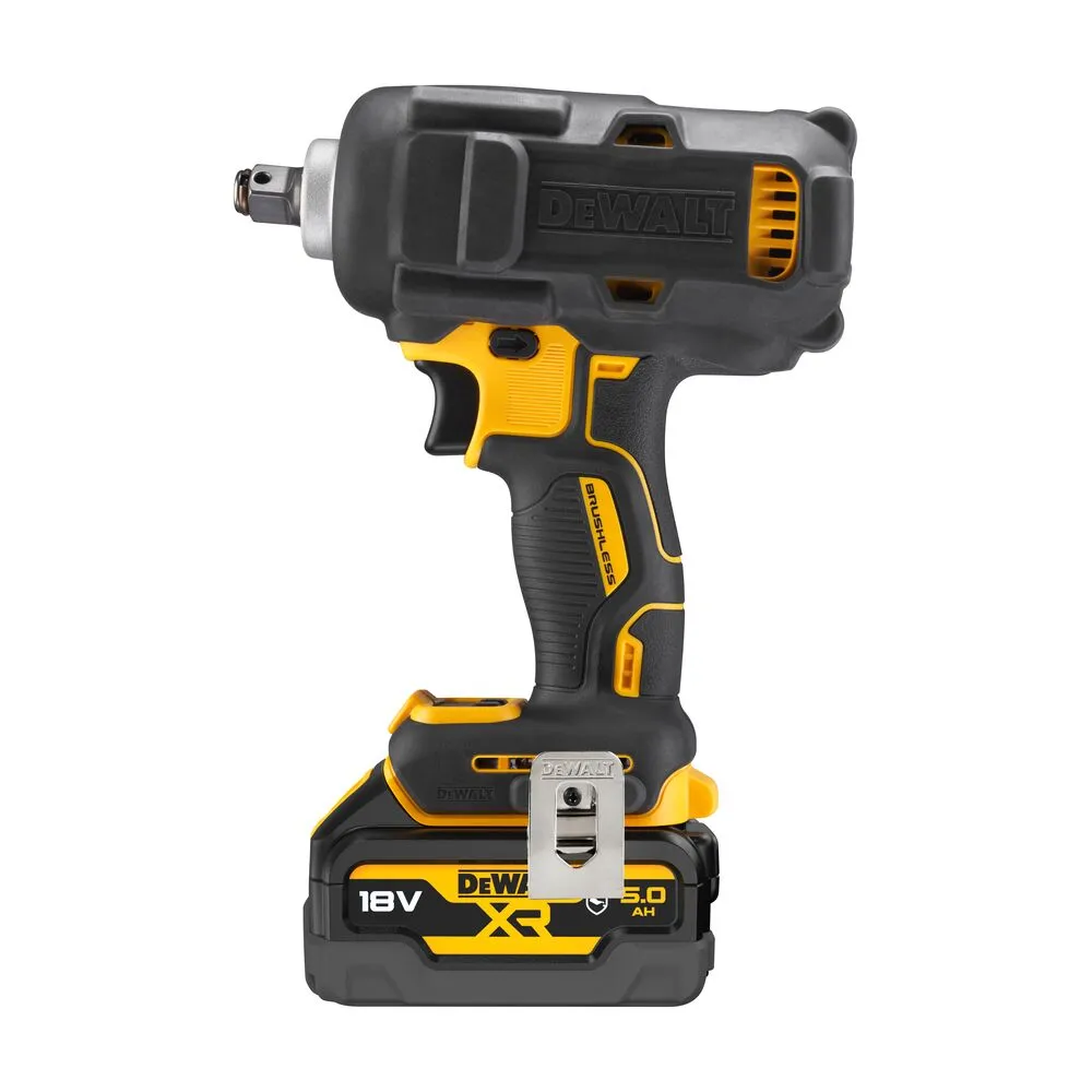 Pildil on DeWalt akulöökmutrikeeraja DCF891P2G koos 18V 5.0 Ah akuga.