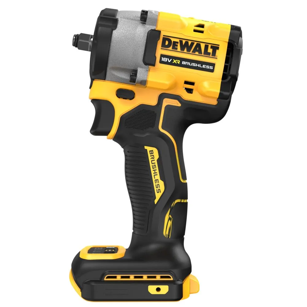 Pildil on kujutatud kollane ja musta värvi DeWalt akulöökmutrikeeraja.