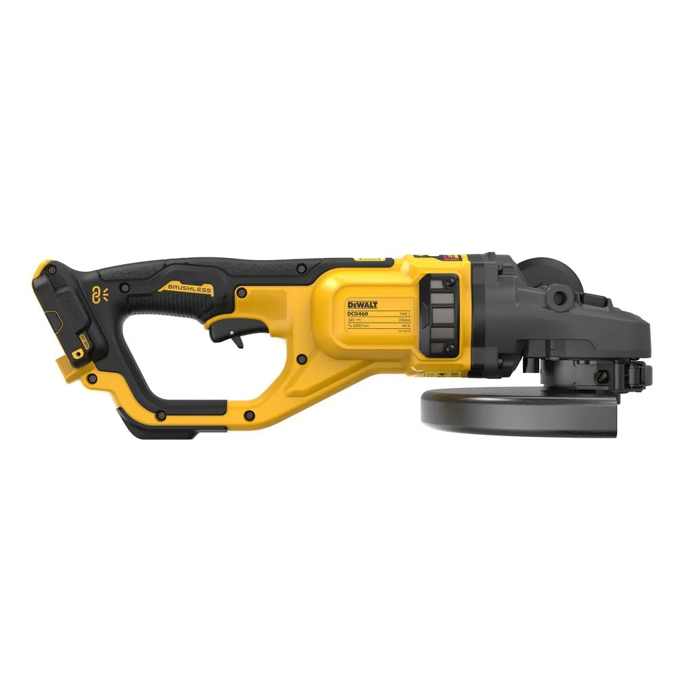 Dewalt аккумуляторная угловая шлифмашина DCG460NK в кейсе, без аккумулятора и зарядного устройства