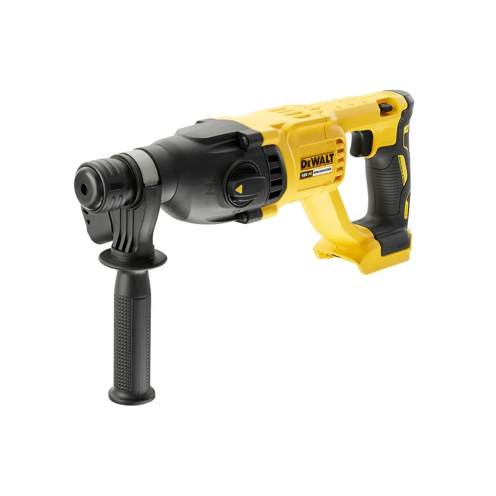 Pildil on näha DeWalt akupuurvasar DCH133N, millel on kollane ja must korpus ning abikäepide.