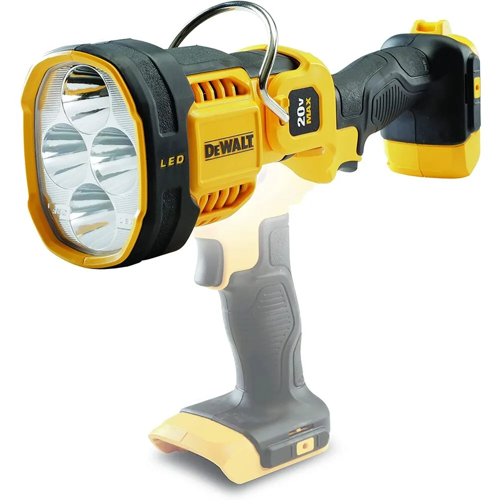 DeWalt LED lampa DCL043 ar grozāmu galvu, bez akumulatora un lādētāja