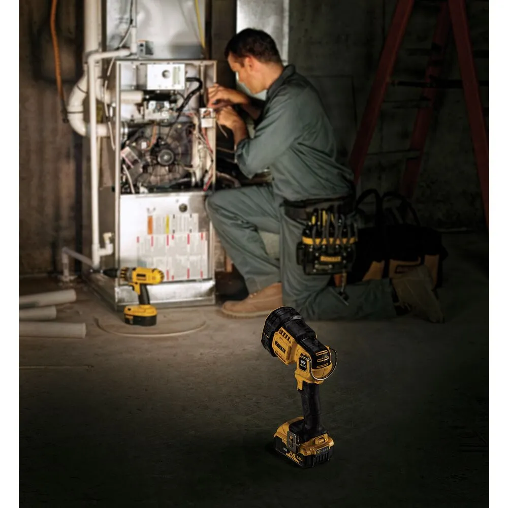 DeWalt LED lampa DCL043 ar grozāmu galvu, bez akumulatora un lādētāja