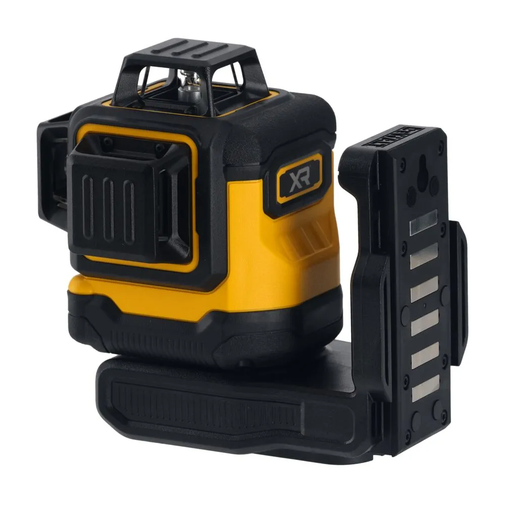 Pildil on DeWalt ristlaser DCLE34031N, mille küljes on magnetiline kinnitus.