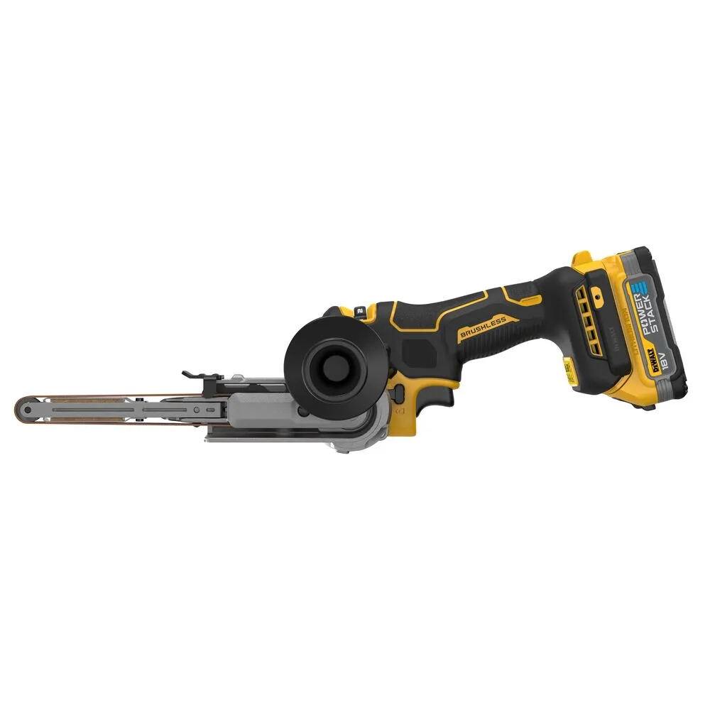 Pildil on DeWalt akulintlihvija DCM200E2T, mida on näha valgel taustal.