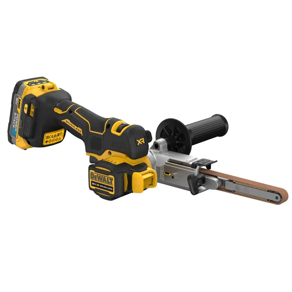 Pildil on DeWalt akulintlihvija DCM200E2T koos kahe akuga.