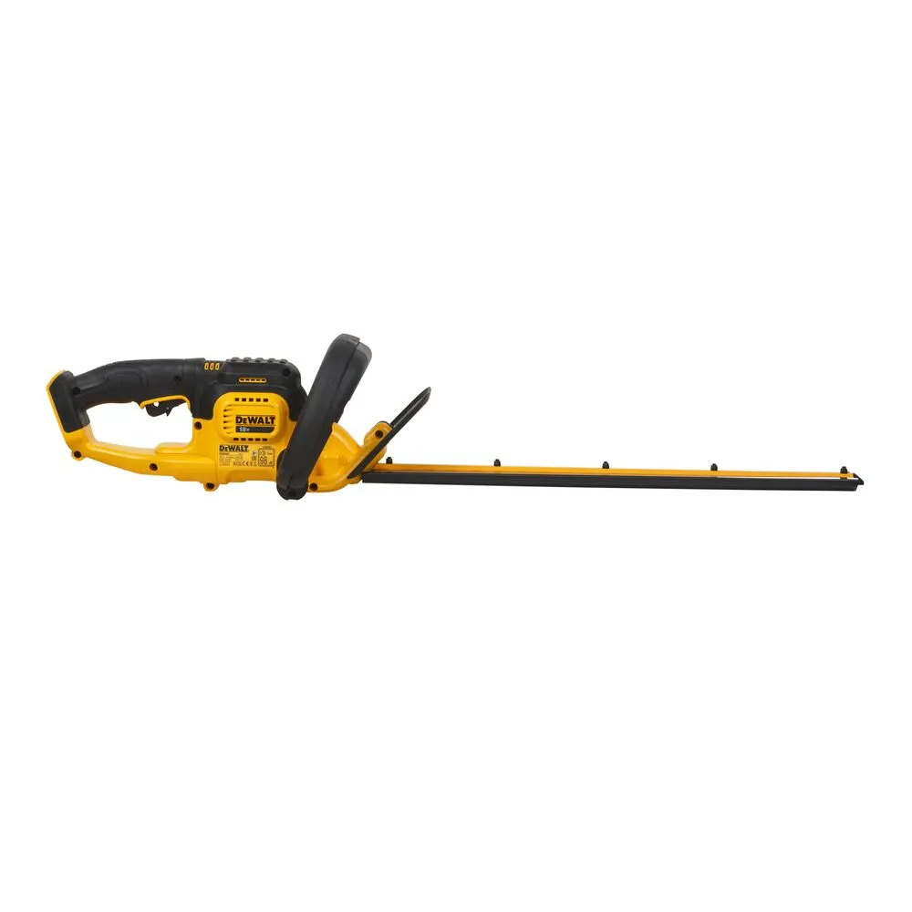 Pildil on DeWalt akuhekipügaja DCM563PB, ilma aku ja laadijata, näidates toote peamist disaini ja funktsionaalsust.