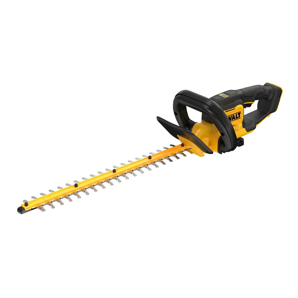 Pildil on DeWalt akuhekipügaja DCMHT562N, mis on valmistatud kollast ja musta värvi plastist ning terasest.