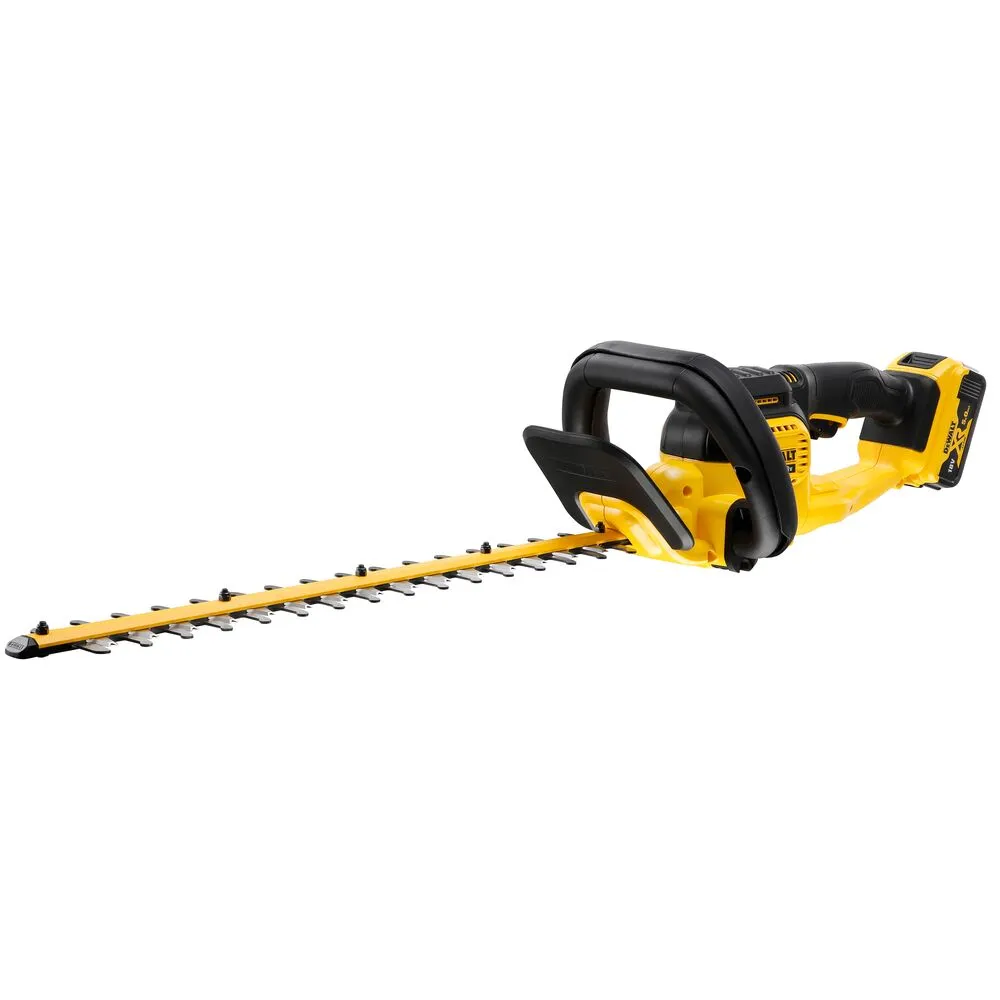 Pildil on DeWalt akuhekipügaja, millel on kollane ja must disain, ning mis on valgel taustal esile toodud.