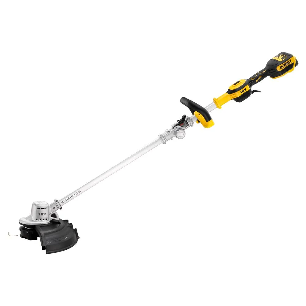 Pildil on DeWalt akutrimmer DCMST561P1, mis on valge taustaga.