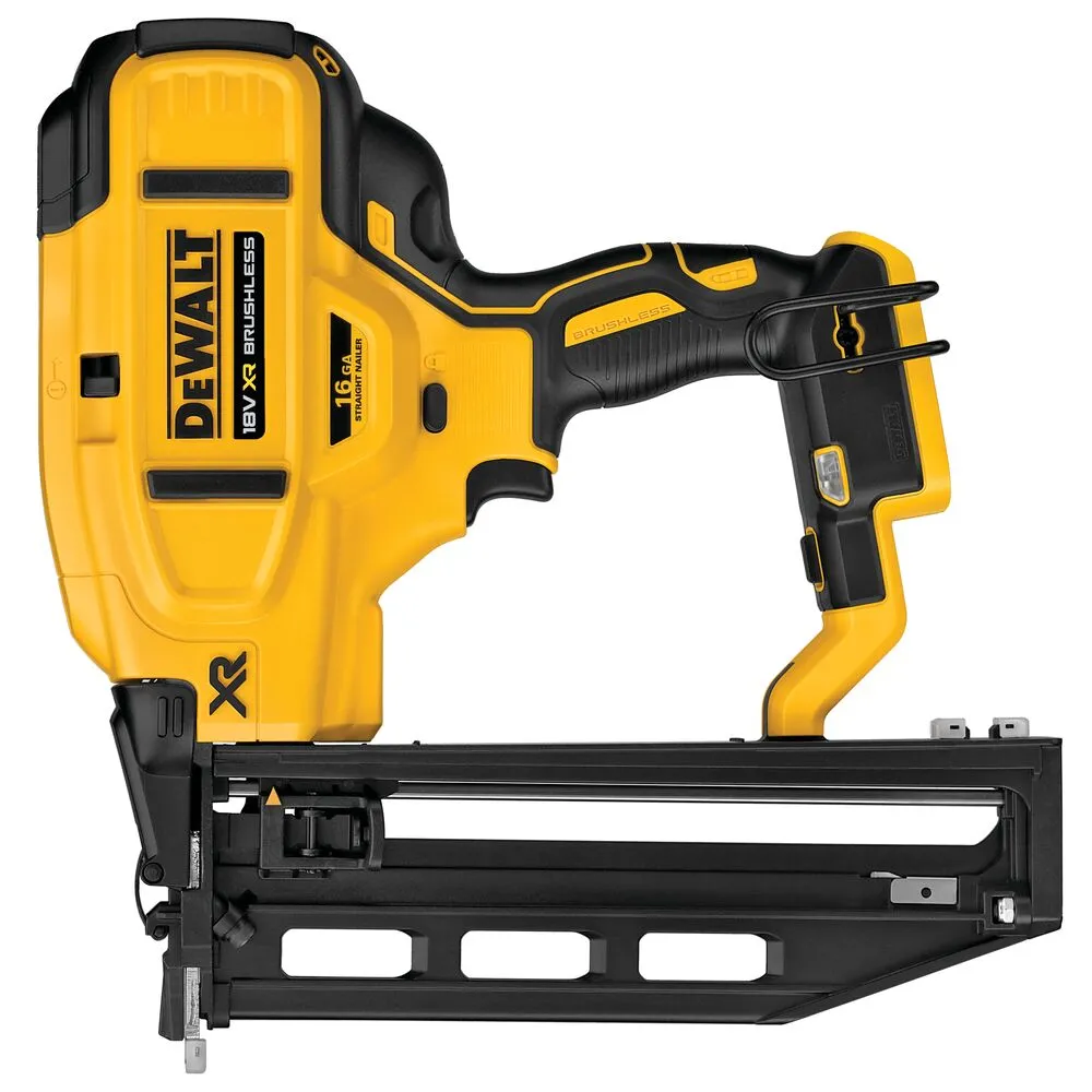 Pildil on Dewalt akunaelapüstol DCN662N ilma aku ja laadijata, mis on erekollast ja musta värvi tööriist.