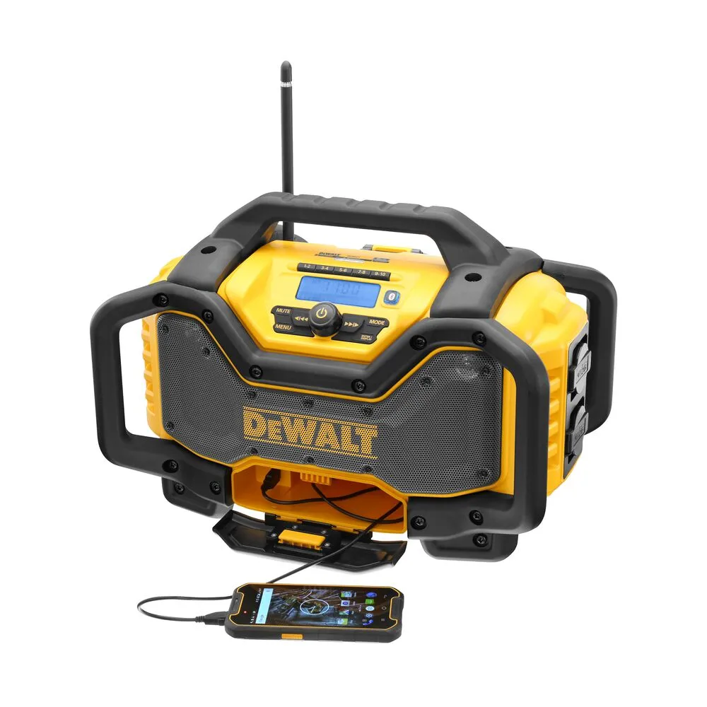 DeWalt radijo imtuvas-akumuliatoriaus įkroviklis DCR027, be akumuliatoriaus ir įkroviklio