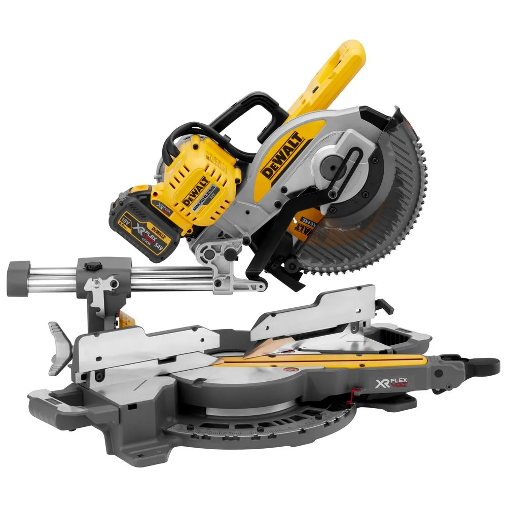 DeWalt akumuliatorinis skersinio pjovimo pjūklas FlexVolt DCS727T2