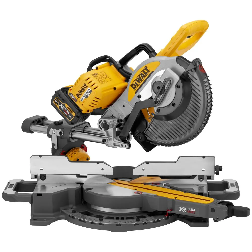 DeWalt akumuliatorinis skersinio pjovimo pjūklas FlexVolt DCS727T2