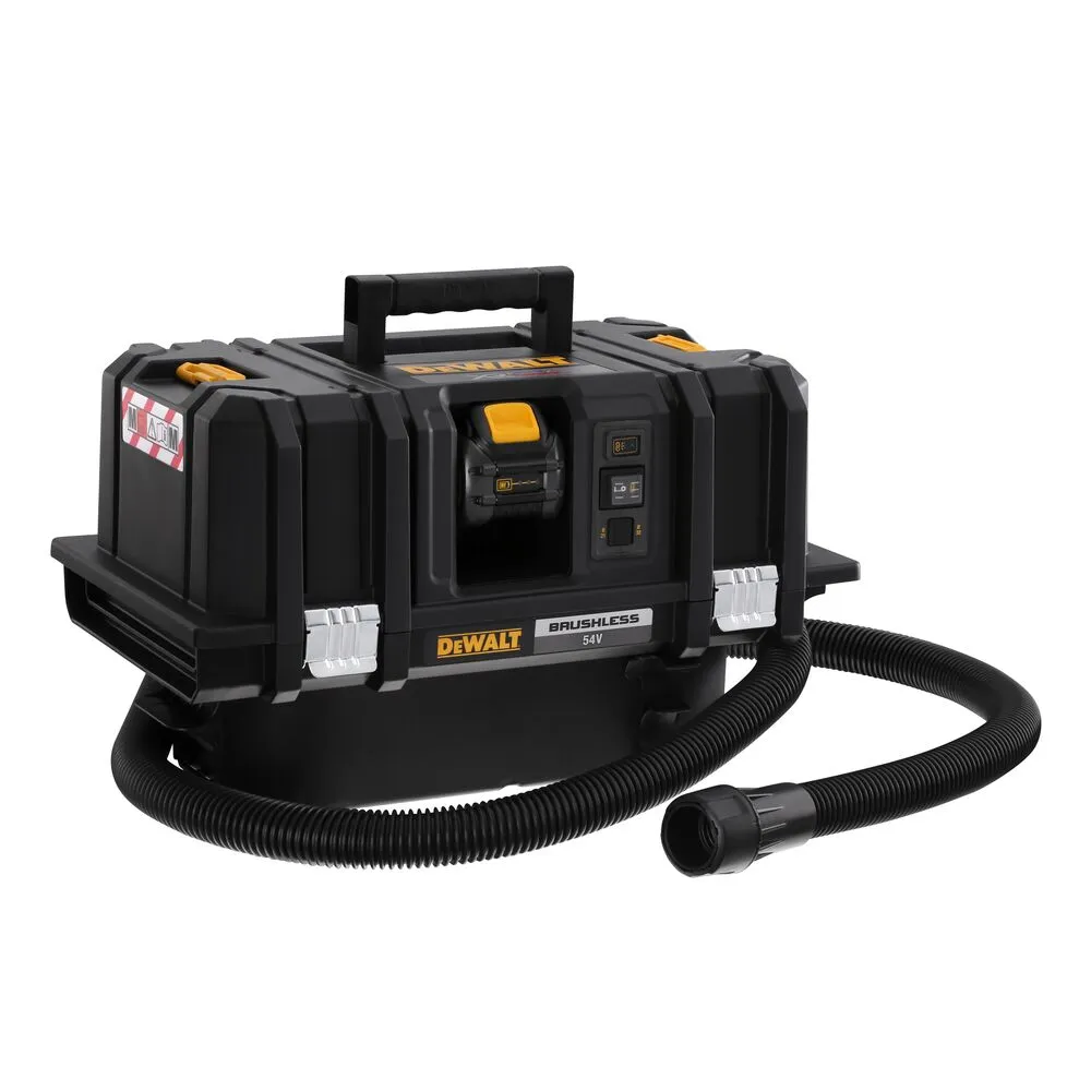 Pildil on kujutatud DeWalt akuga vee- ja tolmuimejat Flexvolt DCV586MT2 koos kahe akuga.