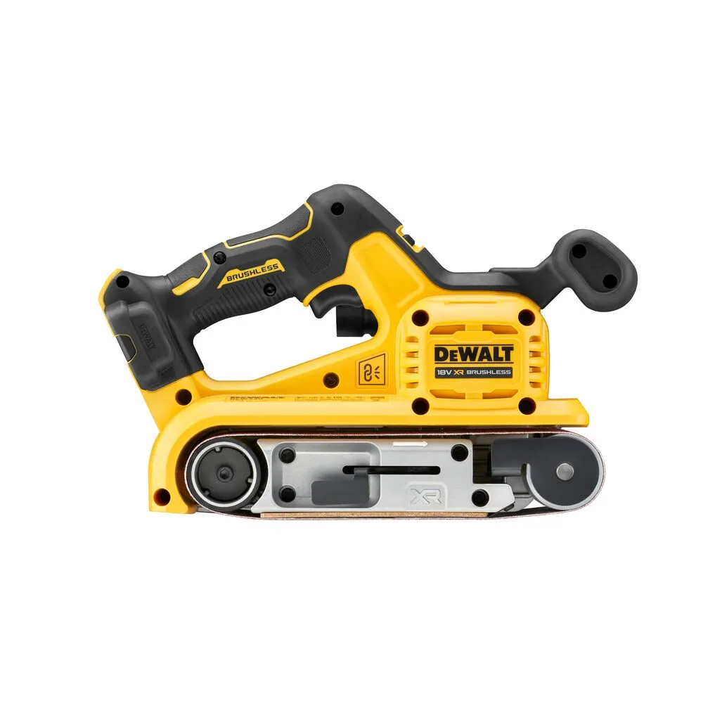Pildil on kujutatud DeWalt akulintlihvija DCW220N, mis on kollast ja musta värvi.