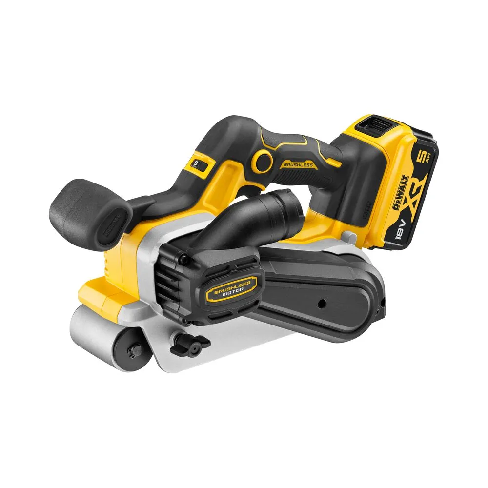 Pildil on näha DeWalt akulintlihvija DCW220P2 koos 18V akuga.