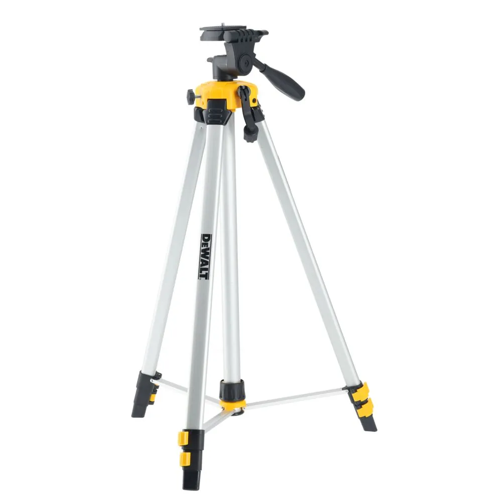 Pildil on näha DeWalt ministatiiv DE0881T, mille kõrgus on reguleeritav 0,75–1,84 meetrit.