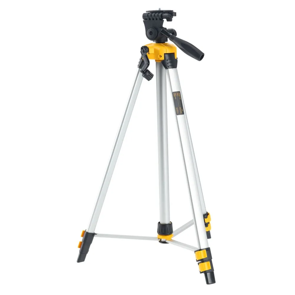 Pildil on näha DeWalt ministatiiv DE0881T, mille kõrgus on reguleeritav vahemikus 0,75–1,84 meetrit.