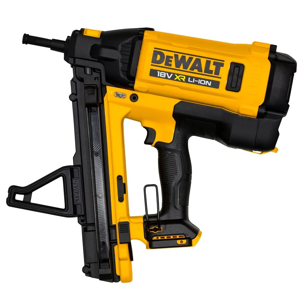 Pildil on näha kollane ja must DeWalt gaasiga akunaelapüstol DGN845N.