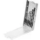 Pildil on avatud Festool metallipuuride komplekt BKS SYS3 D3-10 HSS CE, mis sisaldab kuut erineva suurusega puuri.