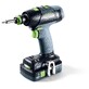 Pildil on näha Festool akutrell-kruvikeeraja T 18+3 TBX 4,0 I-Plus koos akuga.
