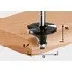 Pildil on Festool ümarfrees HW S8, mis on paigutatud puidutüki servale, näidates sellega ümardatud serva tekitamise...