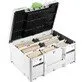 Pildil on avatud Festool DOMINO XL tüüblite karp, mis sisaldab pöögist tüübleid.