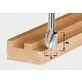 Pildil on näha Festool spiraalsoonefrees HS Spi S8, mis freesib puidule sooni.