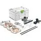 Pildil on Festool tarvikukomplekt ZS-OF 2200, mis sisaldab erinevaid šabloone, juhtsiine ja muid tarvikuid, mis on...