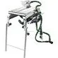 Pildil on Festool lauasaag PRECISIO CS 50 EBG, mis on paigaldatud metallist alusele ja millel on külge ühendatud...