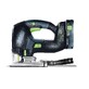 Pildil on näha Festool akutikksaag PSBC 500 EB-Basic Set, millel on kompaktne disain ja ergonoomiline käepide.