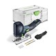 Pildil on näha Festool akutikksaag PSC 500 EB-Basic koos tarvikutega, nagu saelehed ja tolmueemaldusotsik, ning selle...