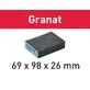 Pildil on Festool lihvimisplokk Granat mõõtmetega 69 x 98 x 26 mm.