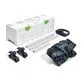 Pildil on Festool kandmise rakmed TG-LHS 225 koos hoiukastiga, tugipostidega, kinnitusklambritega ja teiste tarvikutega.