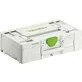 Pildil on valge Festool Systainer³ SYS3 L 137, mis on kinnitusklambri ja käepidemega kandekohver.
