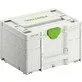 Pildil on valge Festool Systainer³ SYS3 M 237, mis on kinnitusklambri ja kaanega tööriistakohver.