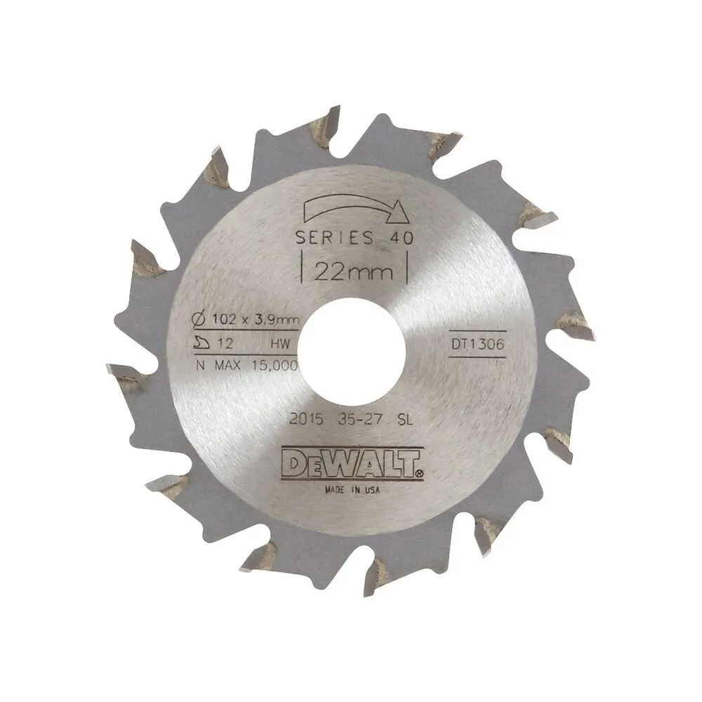 Biscuit Jointer Blade DeWalt 102 x 3.9 x 22 mm