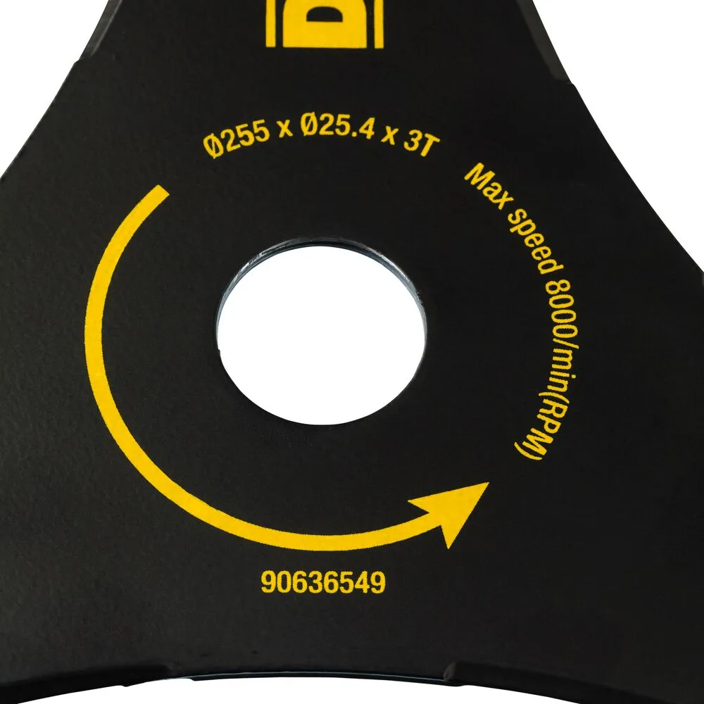 Диск для кустореза DeWalt 255 x 25,4 мм, 3 зуба DCMBC812 / DCMB823