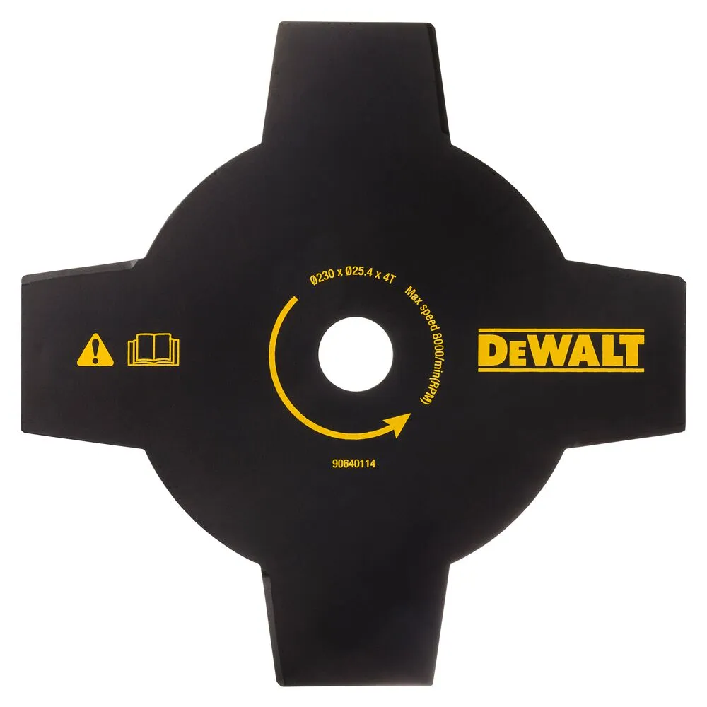 Pildil on musta värvi Dewalt võsatera, millel on 4 hammast ja on näha ka suurusmärgistus.