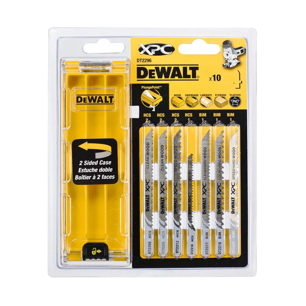 Набор лобзиковых пилок DeWalt XPC, 10 шт.