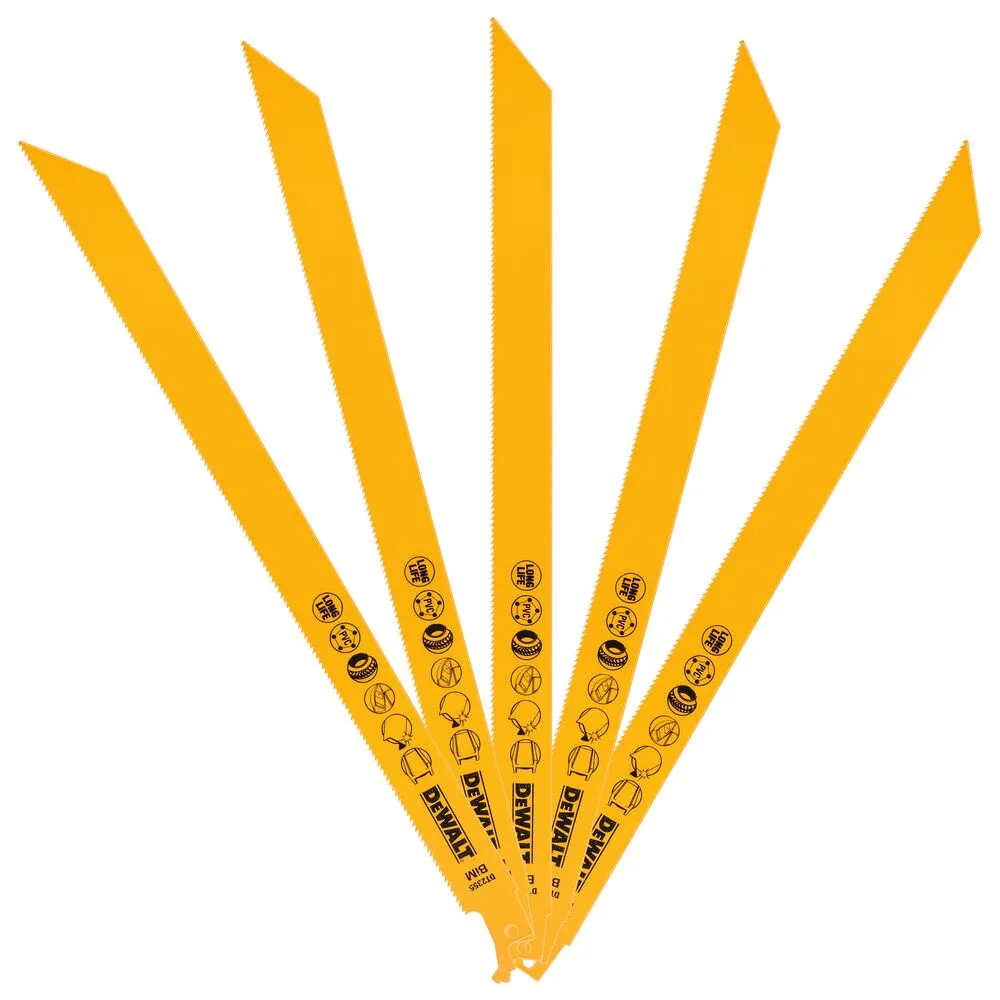 Пильные полотна DeWalt 305 x 1,8-2,5 мм BiM 5 шт