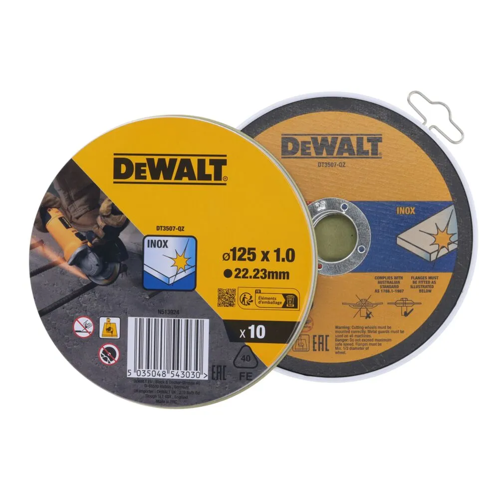 Отрезной круг DeWalt DT3507 125 x 1,0 мм 10 шт