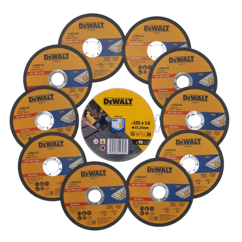Отрезной круг DeWalt DT3507 125 x 1,0 мм 10 шт