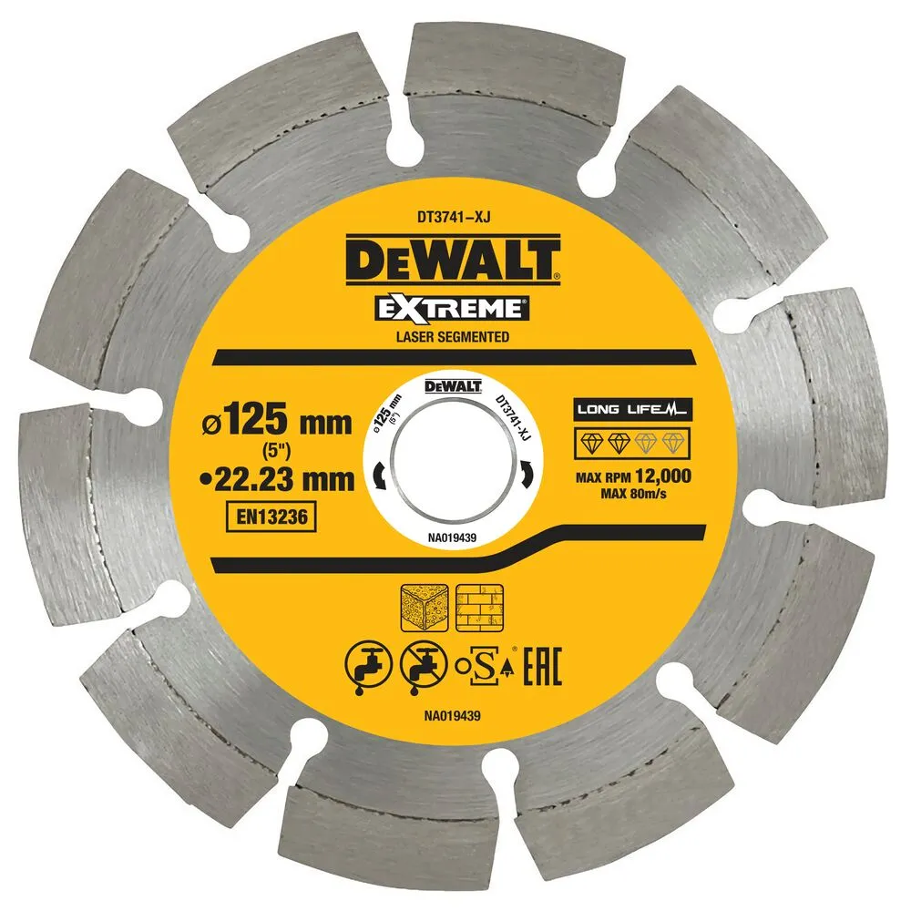 Diamond Cutting Disc DeWalt DT3741 125x2.0x22.2mm
