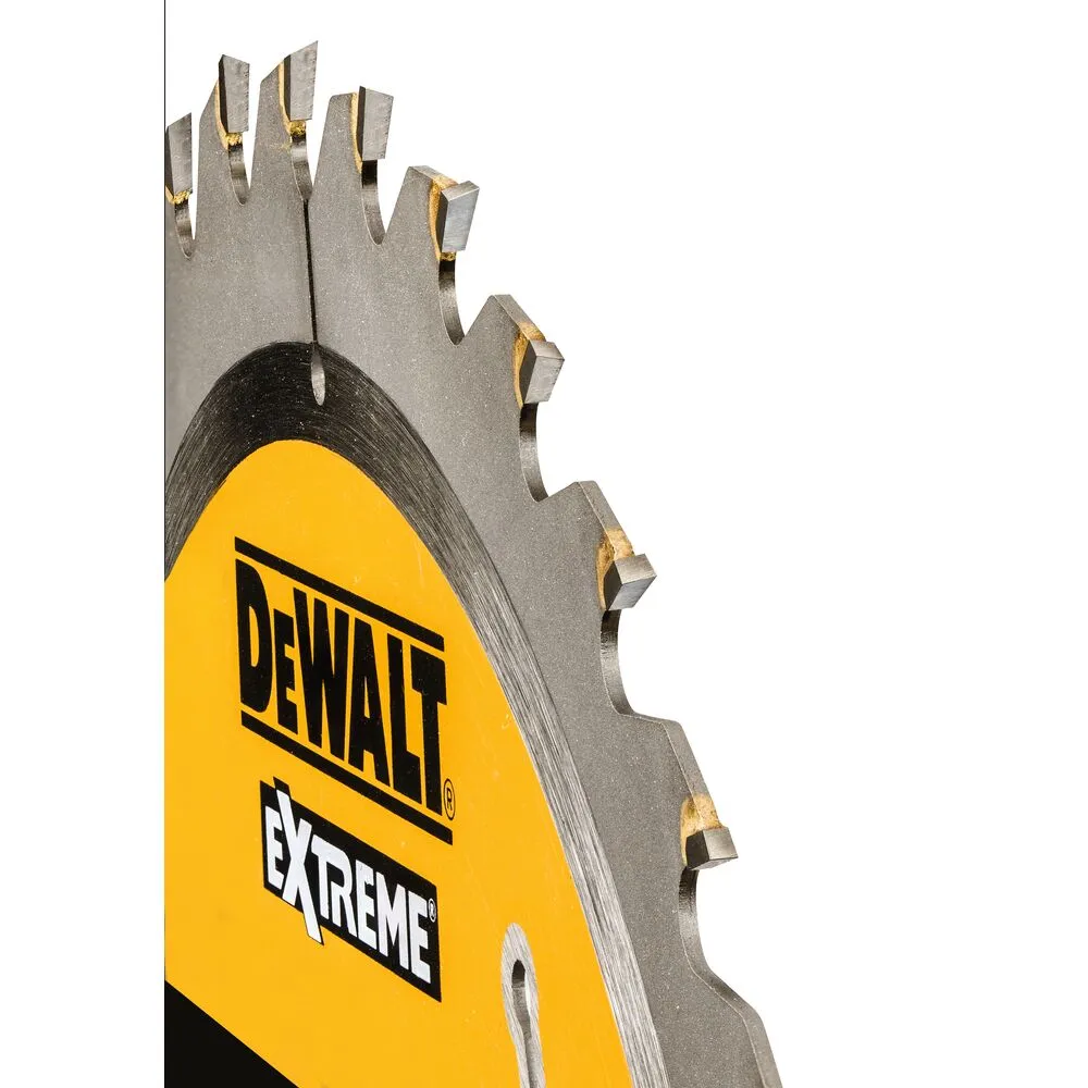 DeWalt Extreme Runtime Saw Blade 190 mm 36Z, with diamond-shaped attachment