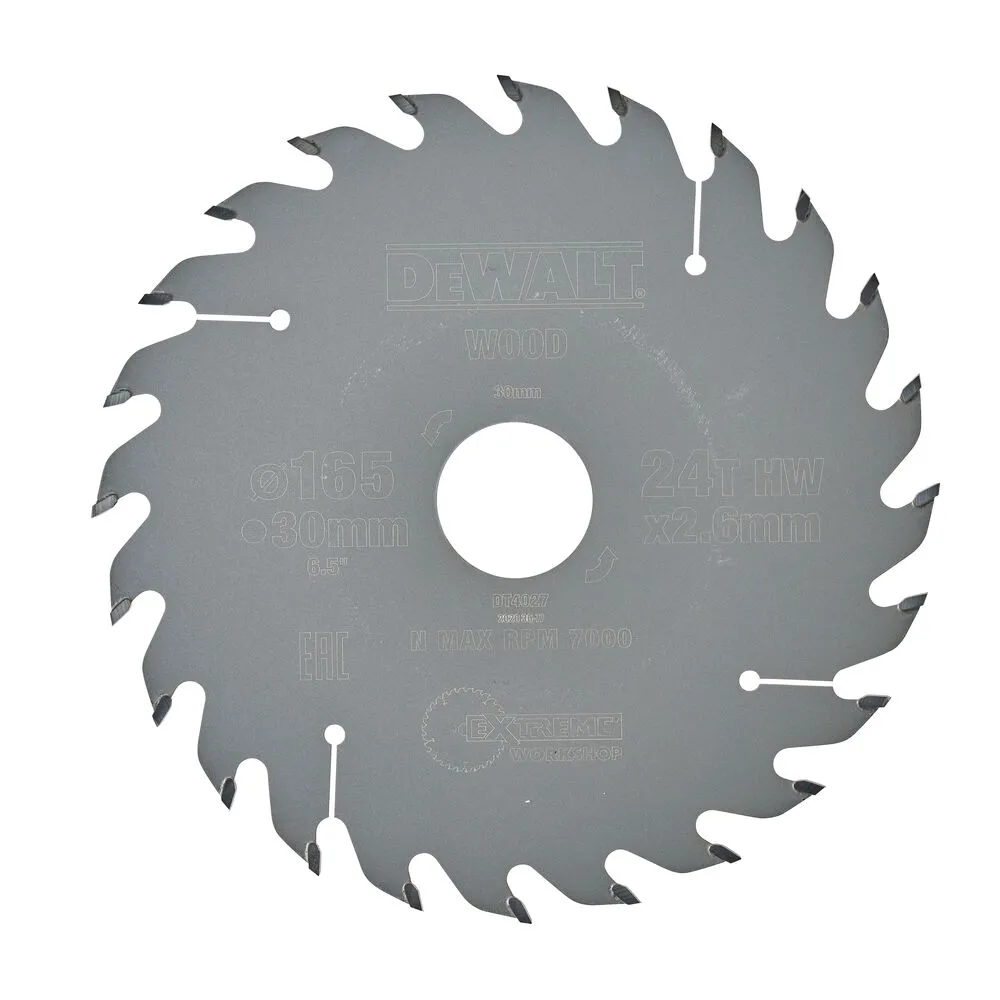 DeWalt Extreme Runtime Saw Blade 190 mm 36Z, with diamond-shaped attachment