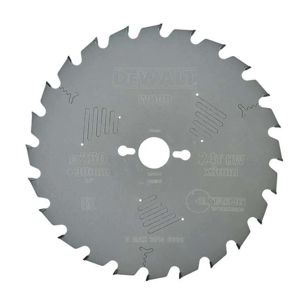 DeWalt Extreme Workshop saw blade 250 x 30 mm FT 24T