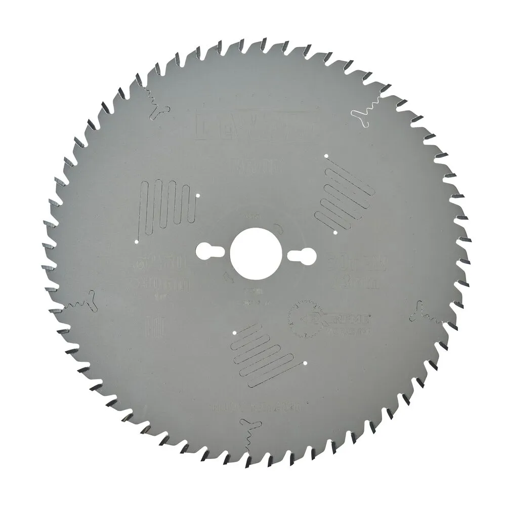 Pildil on näha ringikujuline DeWalt saeketas, millel on 60 hammast ja läbimõõt 250 mm.