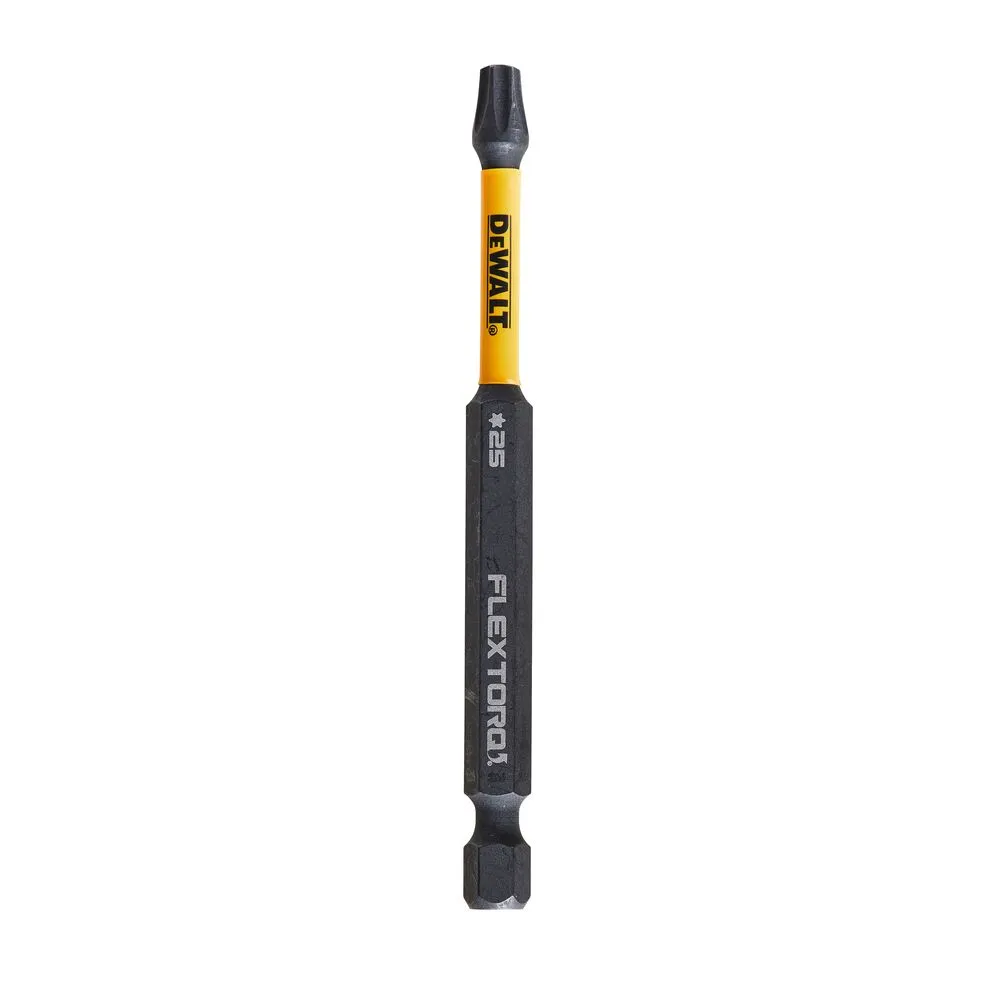 Pildil on näha üks DeWalt löökotsak, millel on TX25 suurus ja FlexTorq tehnoloogia.